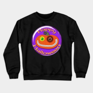 HAPPY HALLOWEEN! GOOFY PUMPKIN FACE ©Cherie's Art Crewneck Sweatshirt